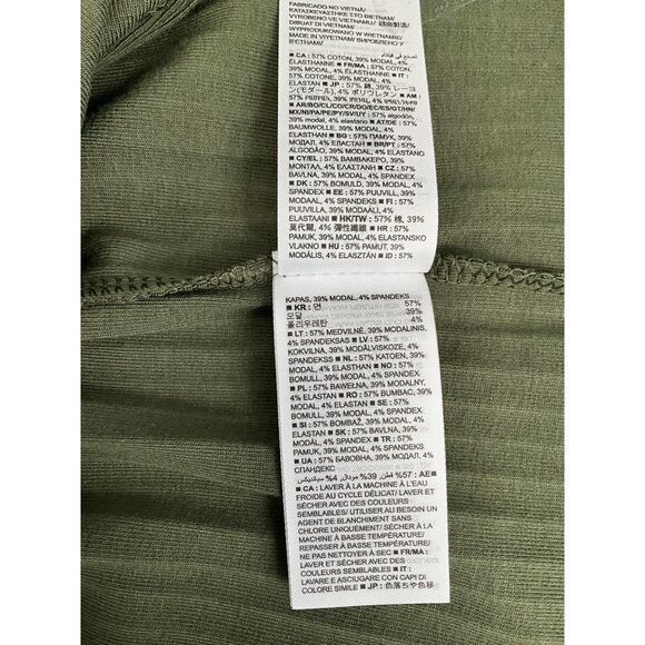 Gap M Petite Green Ribbed Button-Down Cardigan Dress - Picture 8 of 12